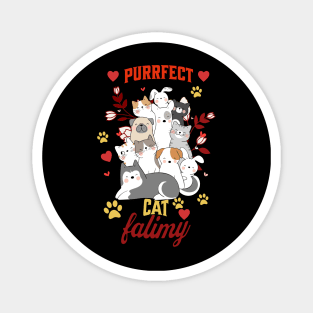 Purrfect Cat Family Magnet